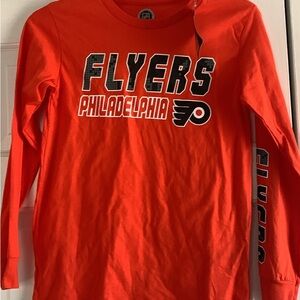 NHL Flyers Kids Bright orange Long Sleeve Tee NWT. Size M (8)
